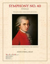 Finale from Symphony No. 40 Orchestra sheet music cover